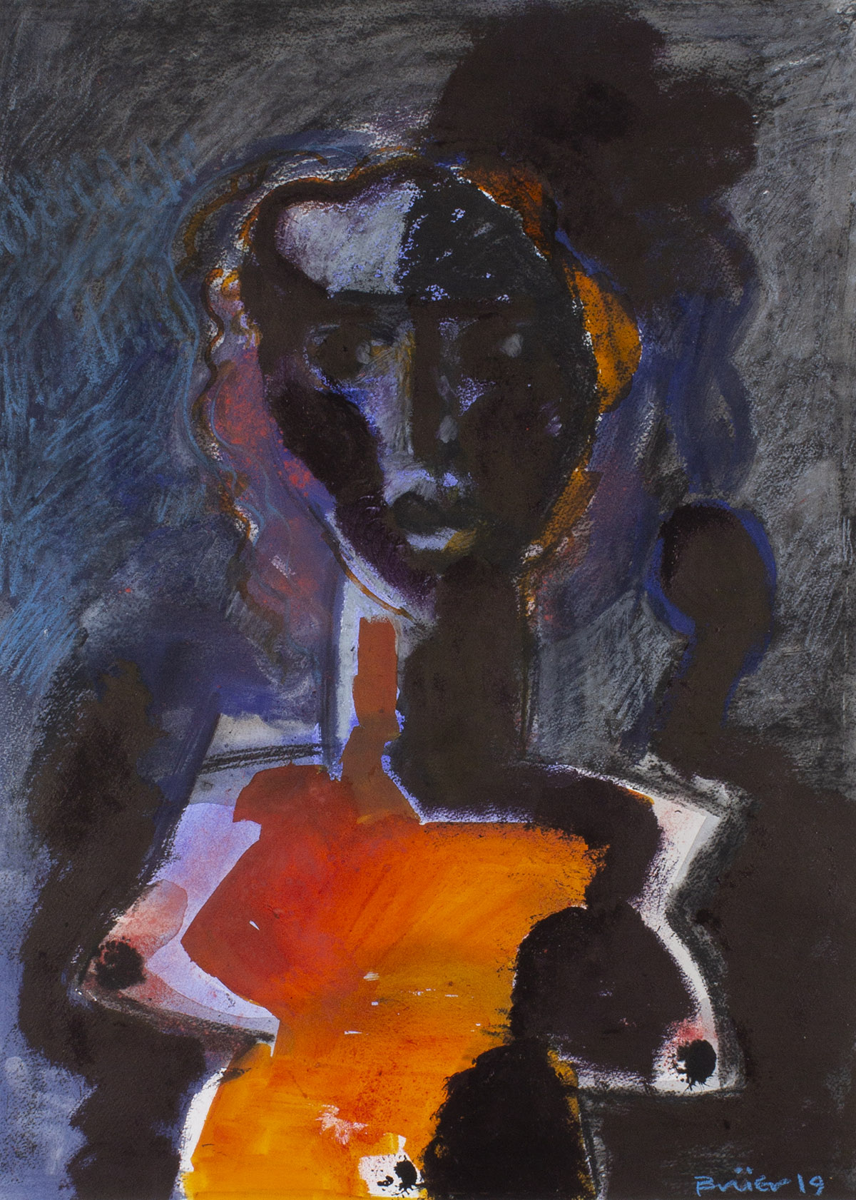 Bruer Tidman Portrait of a Woman Acrylic on Paper 74x54cm £1,900