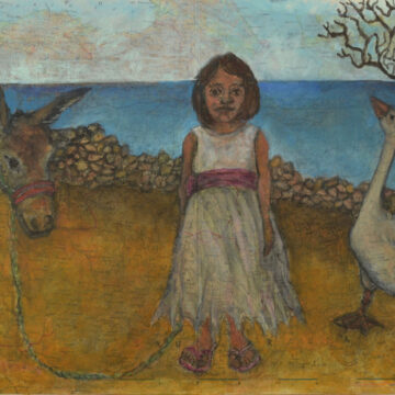 Sula Rubens Girl with Donkey and Goose