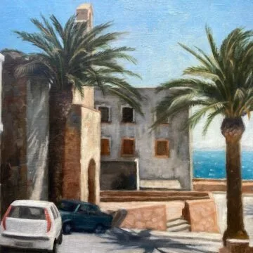 Anne Wright 'Palm Trees in Southern Spain'